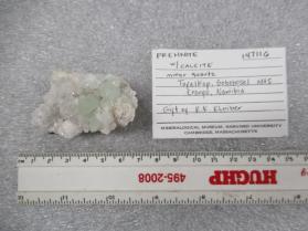 Prehnite with calcite minor quartz