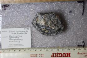 Silver in Chalcocite with Rhodonite