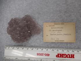 Laumontite with amethyst
