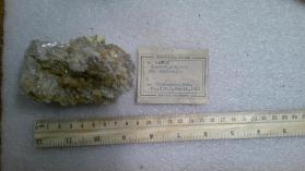 ANGLESITE with Gypsum and Sulfur