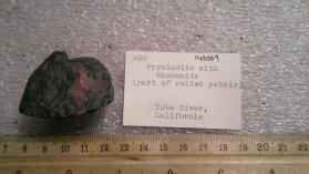 pyrolusite with Rhodonite