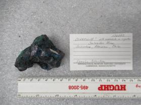 Connellite with CUPRITE and MALACHITE