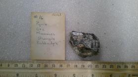 Pyrite, quartz, muscovite