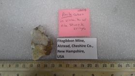 Pyrite cubes in vivianite