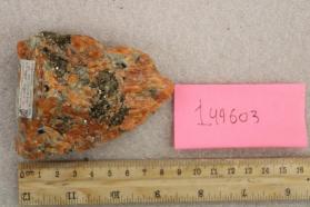 Orange Calcite Containing Diopside