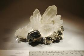 rock crystal with Arsenopyrite and Chalcopyrite and FLUORITE and Wolframite