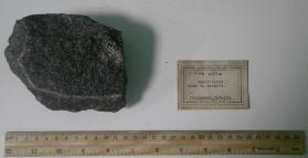 Amphibolite band in syenite