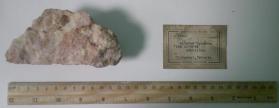 Altered syenite, pink altered nepheline