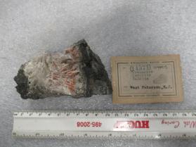 Chabazite with anhydrite mold and CALCITE and DATOLITE
