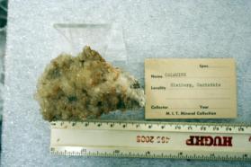 Hemimorphite crystals on matrix