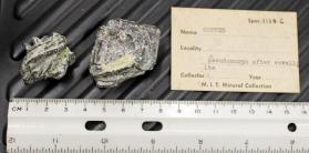 Copper pseudomorph after Azurite crystals