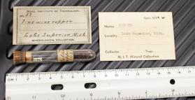 Fine wire Copper in old test tube