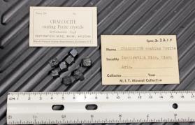 Chalcocite coating Pyrite crystals