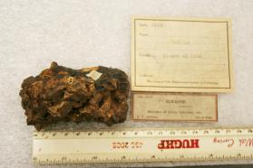 Ilvaite, incrusted crystals