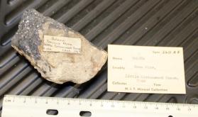 Massive Galena coated with chalky Anglesite