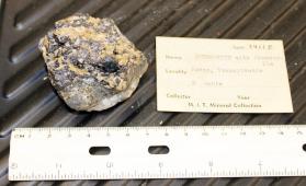 Bournonite crystals with Jamesonite, Siderite, and Quartz crystals.