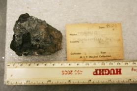 Pyrolusite crystals in massive